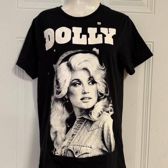 Dolly Parton Tee Shirt NWT Black Graphic SZ Small - Picture 1 of 8